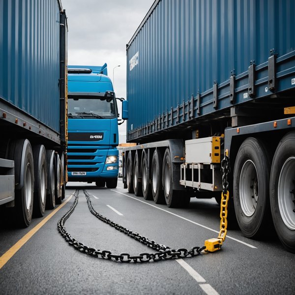 Quels sont les avantages des systèmes de surveillance de la tension des chaînes pour les véhicules de transport de marchandises?